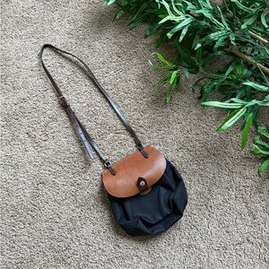 vintage Dooney & Bourke Black and Tan Crossbody Bag